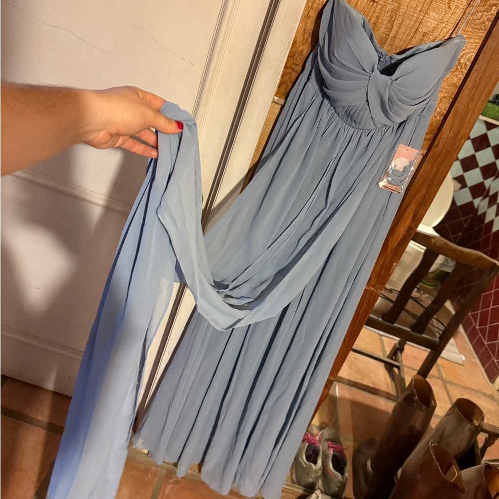 NWT Birdy Grey Dusty Blue Convertible Grace Dress- Large